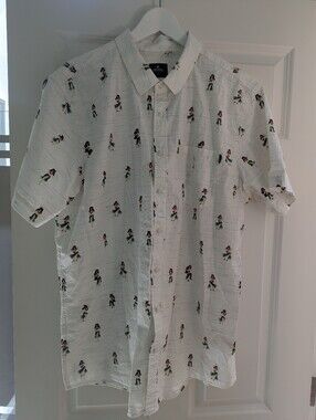 Ripcurl Men's Hula Girl Button Up Short Sleeve Shirt